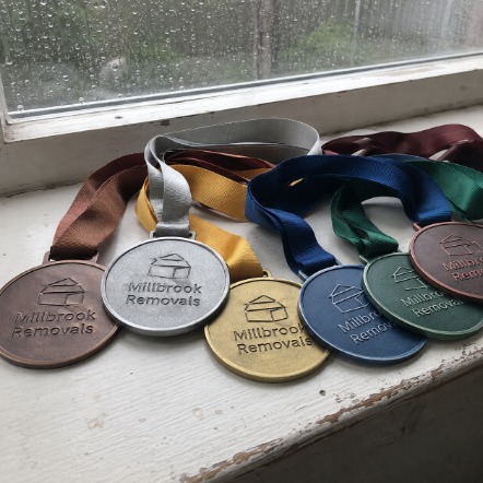 Custom printed race medals in bulk