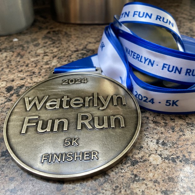 Custom race medals — customer photo