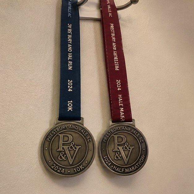 Personalized race medals — customer photo