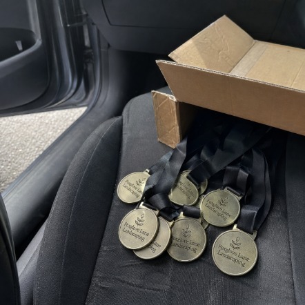 Promotional custom race medals with company logo